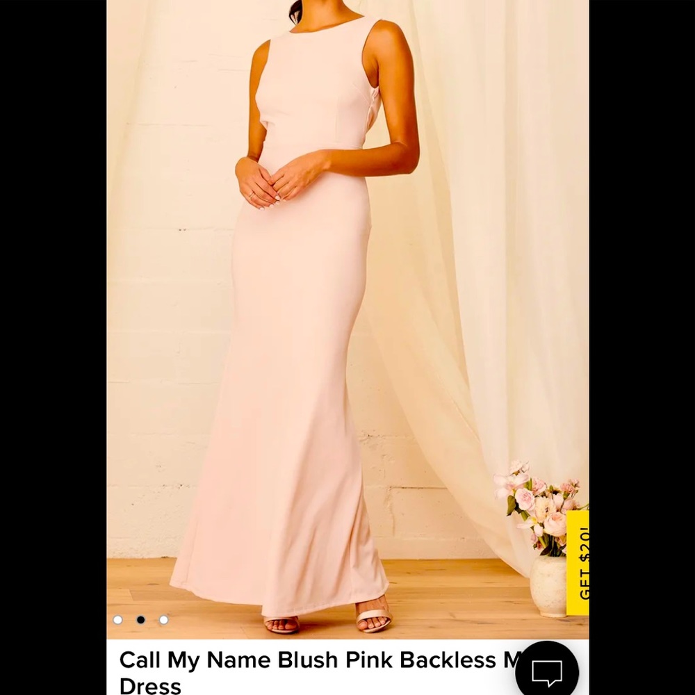 Lulus Blush Pink Backless Long Maxi Dress